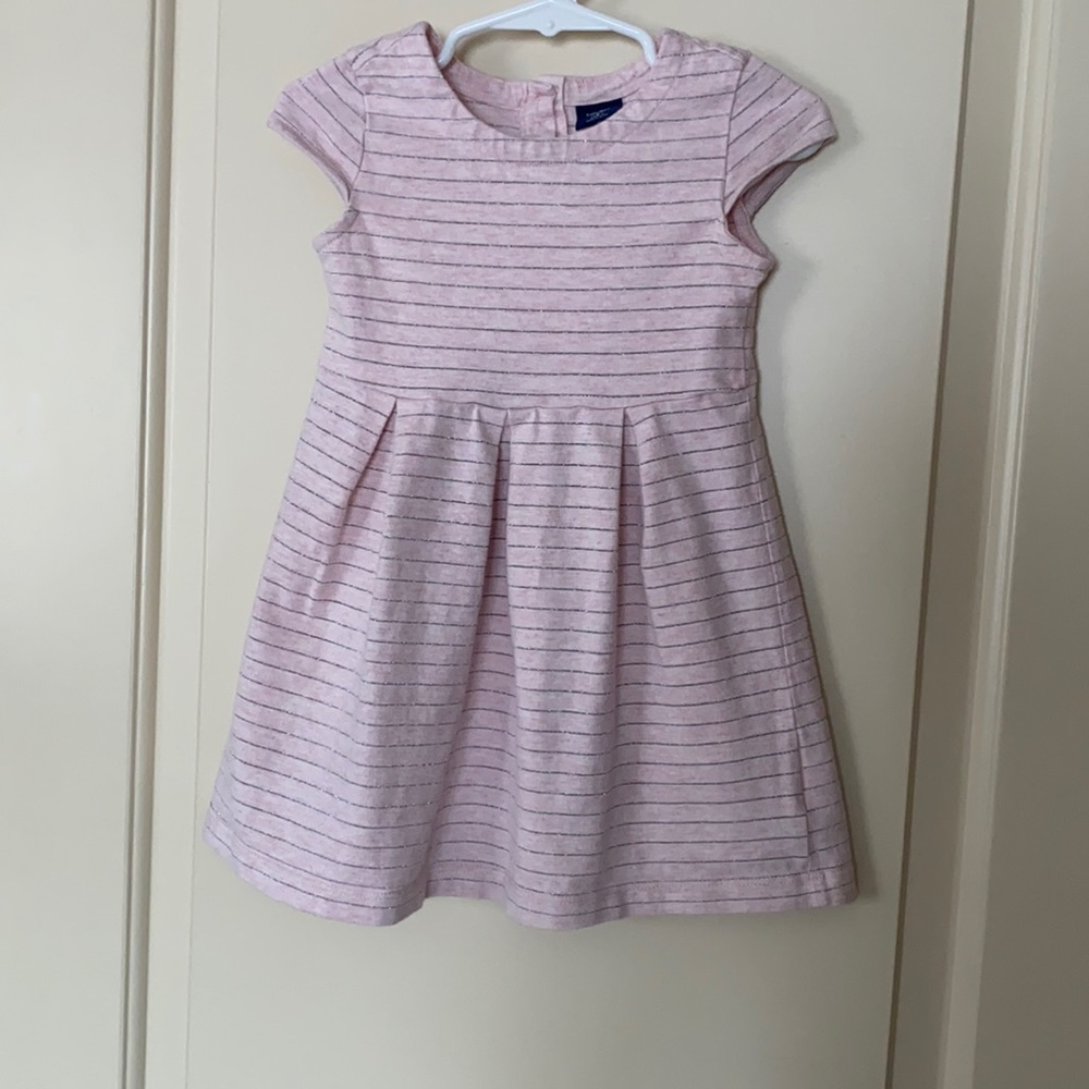 Baby Gap Pink & Silver Striped Dress